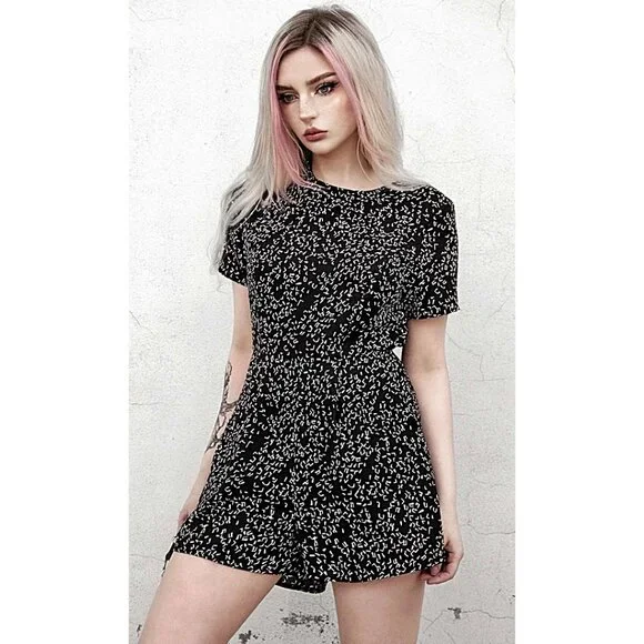 DISTURBIA abstract print romper US size 6 - Picture 2 of 5